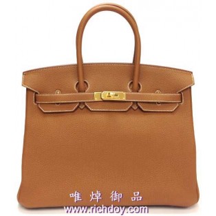 愛馬仕Birkin 35 Togo (37 金色)