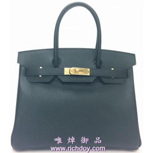 愛馬仕 Birkin 30 Togo 金扣(Z7 深海藍)