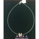 愛馬仕H標誌金屬頸鍊 (76 粉紅色)